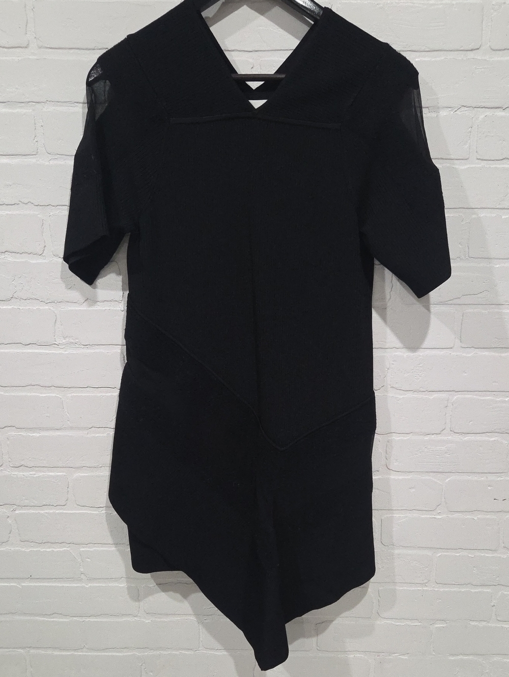 3.1 Phillip Lim Black Asymmetrical Knit Dress